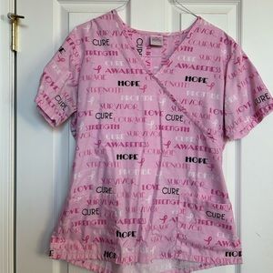 Women’s Breast Cancer Awareness Scrub Top